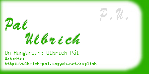 pal ulbrich business card
