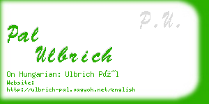 pal ulbrich business card